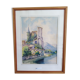Watercolor signed, artist label on the back Valence, André Raynaud