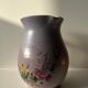Vintage purple carafe with field flower patterns H:20cm