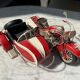 Moto side-car vintage en métal