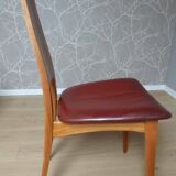 Leather and wood chair