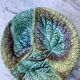 Set 8 slush plates with leaf decoration