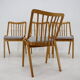 1960s beech dining chairs Czechoslovakia