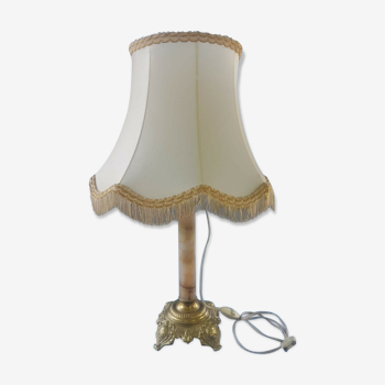 50s and 60s marble and brass lamp