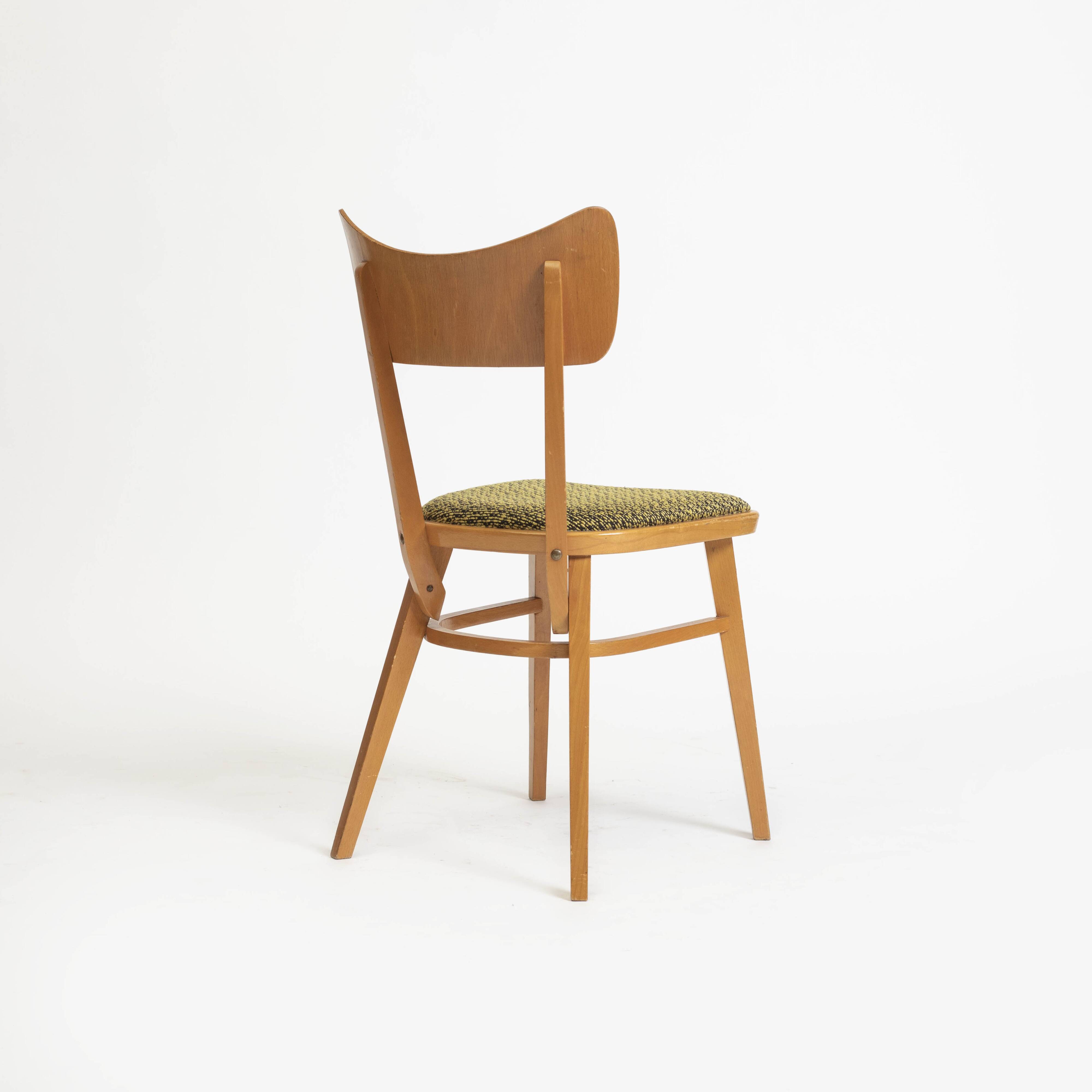 Set of 4 mid-century dining chairs from Cesky Nabytek, Czechoslovakia, 1960