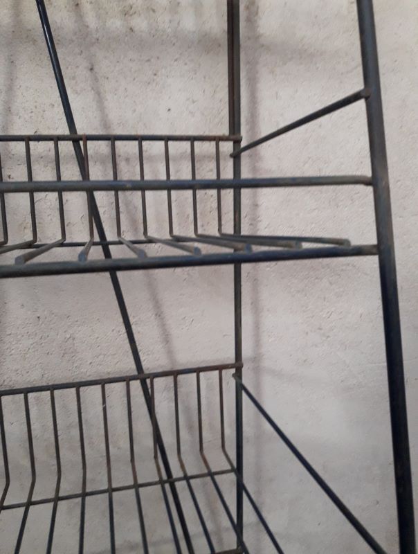 Display metal store shelves