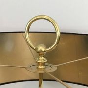 Floor lamp in brushed steel and brass. In the style of Maison Charles