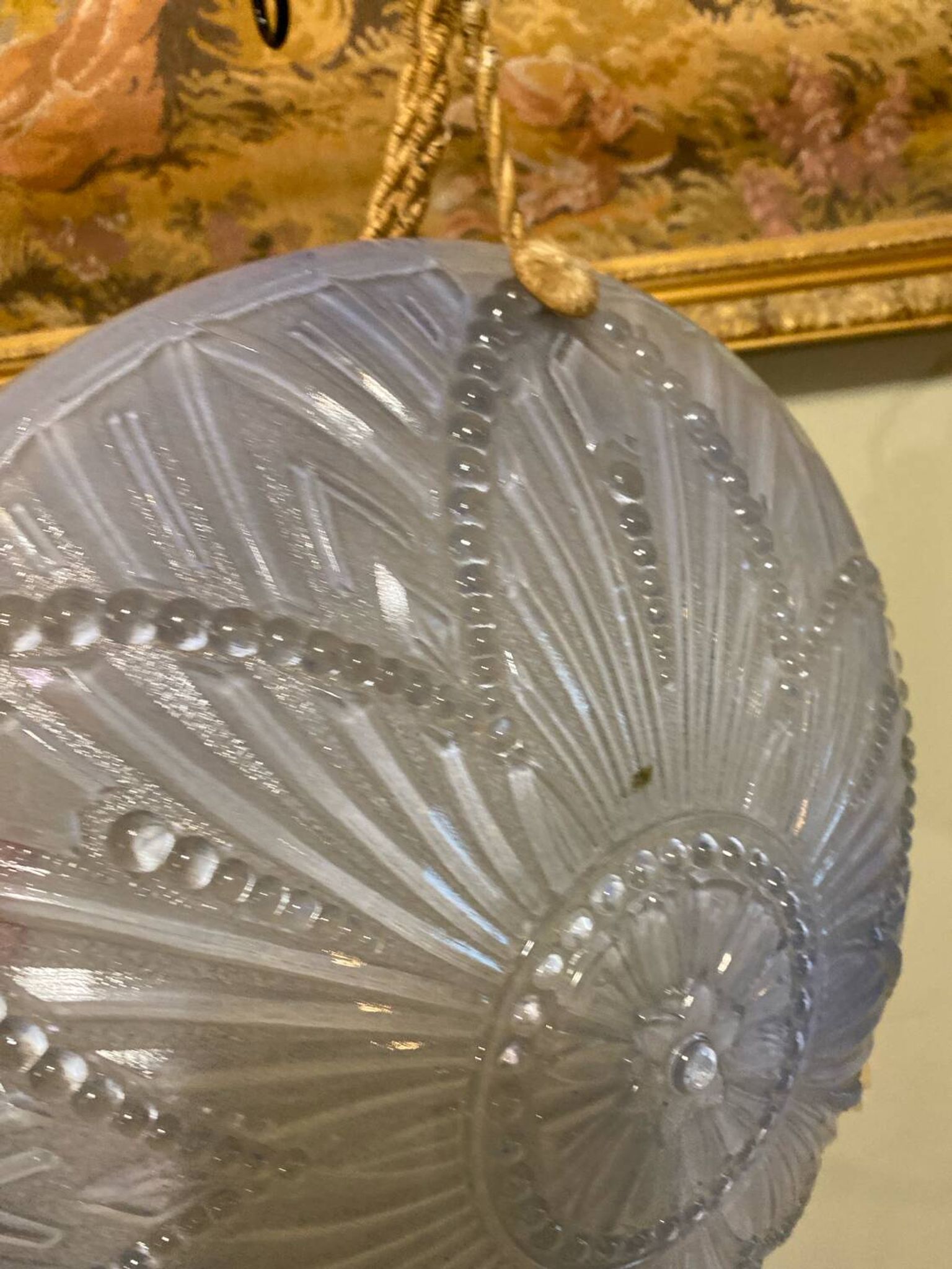 Art Deco blue pendant light