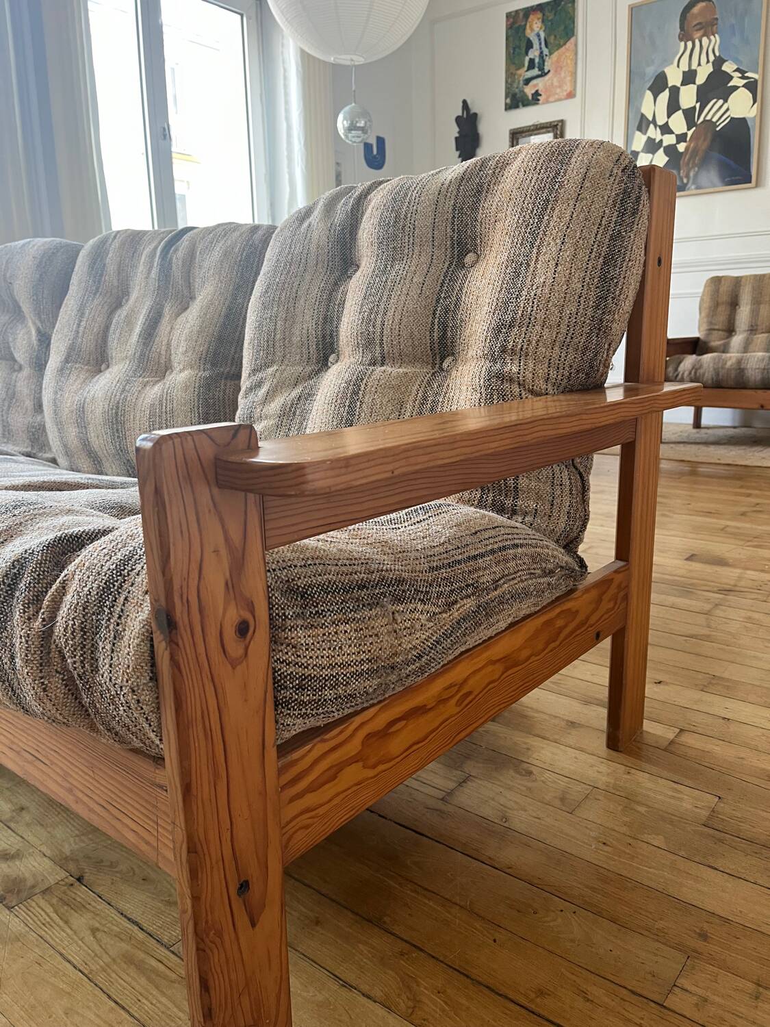 Vintage pine bench