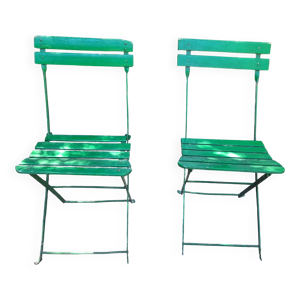 Paire chaises jardin