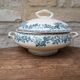 Saint Amand soup tureen model Guadeloupe with a floral decoration in Terre de Fer.