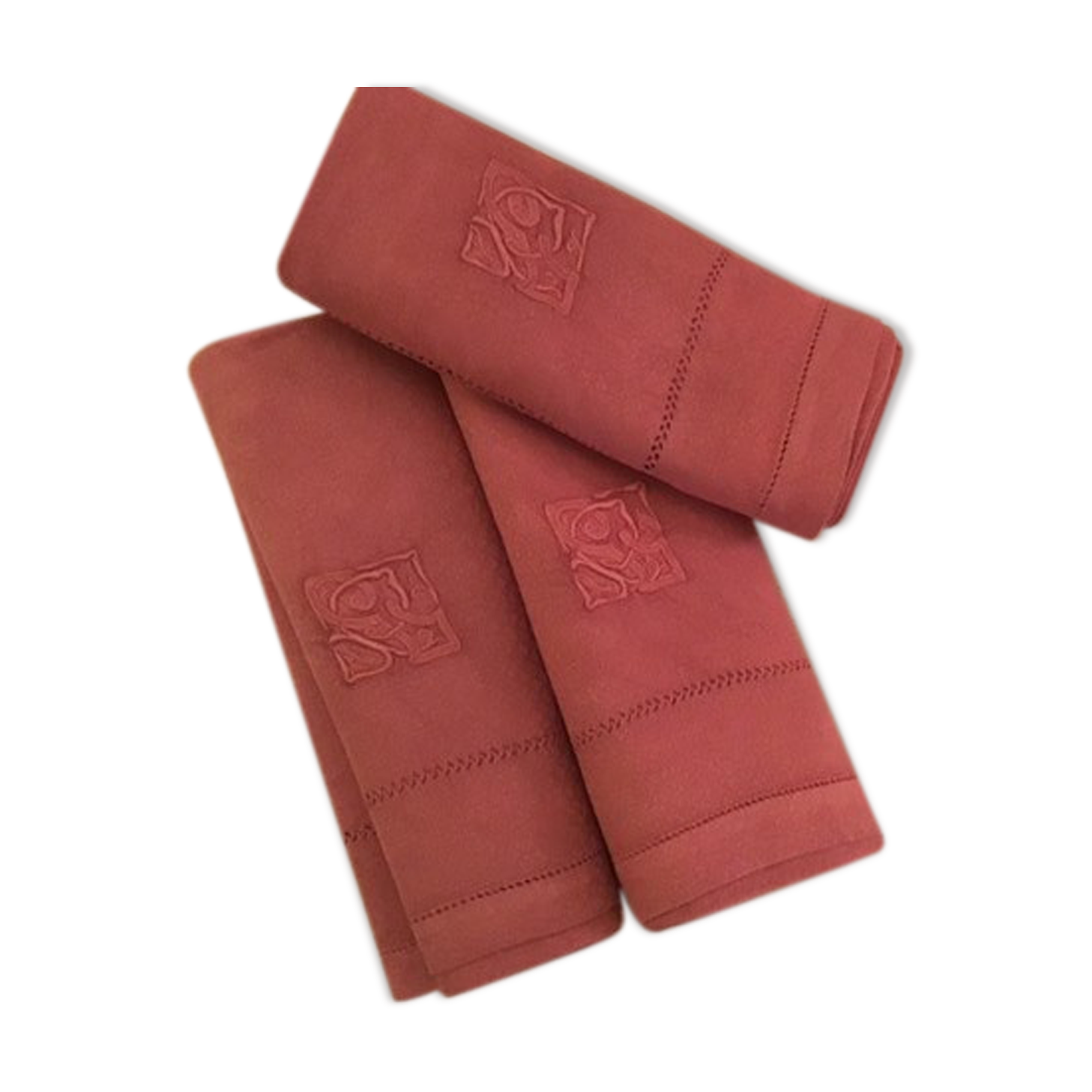 Set de 3 serviettes roses