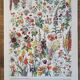 Old botanical plate "Flowers" – 1930