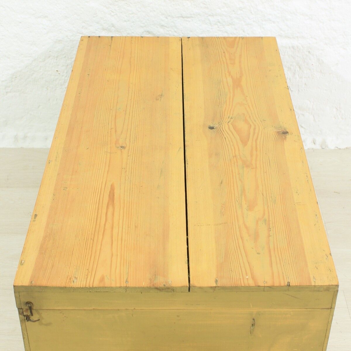 Antique solid wooden trunk