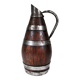Ringed wooden pitcher