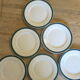 6 dessert plates in half porcelain