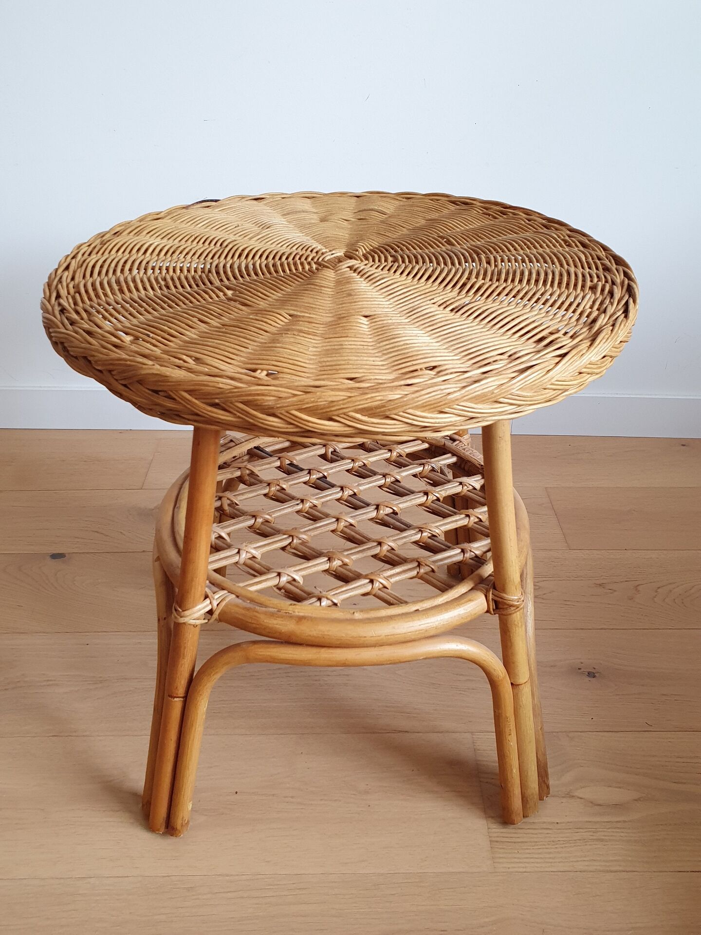 Vintage rattan coffee table