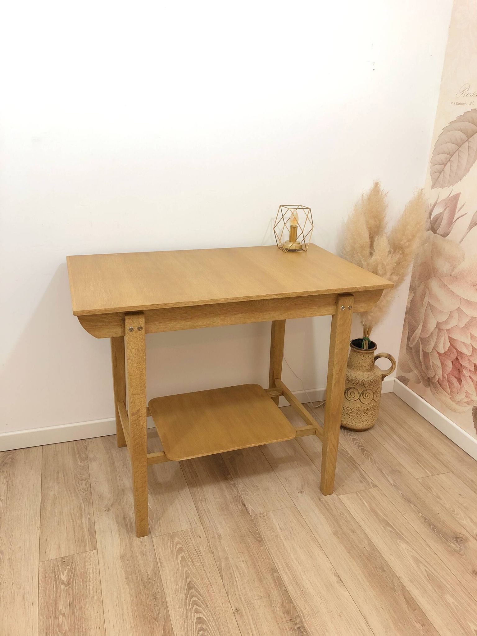 1960s desk, made of solid oak