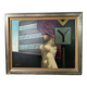 Painting "Nude at the traffic sign" Belgian Pop Art, MACKOWIAK ERWIN, oil on canvas, ca 1975
