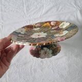 Ensemble de 6 assiettes et assiette à gâteau avec pied en céramique