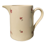 Badonviller earthenware pitcher decorated with rose