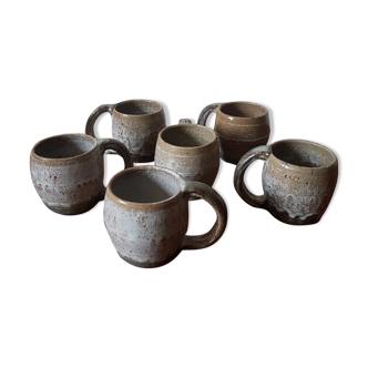 Lot of 6 sandstone mugs