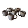 Lot of 6 sandstone mugs