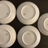10 hollow porcelain plates from Limoges Bernardaud, gilded Greek decoration, twentieth century