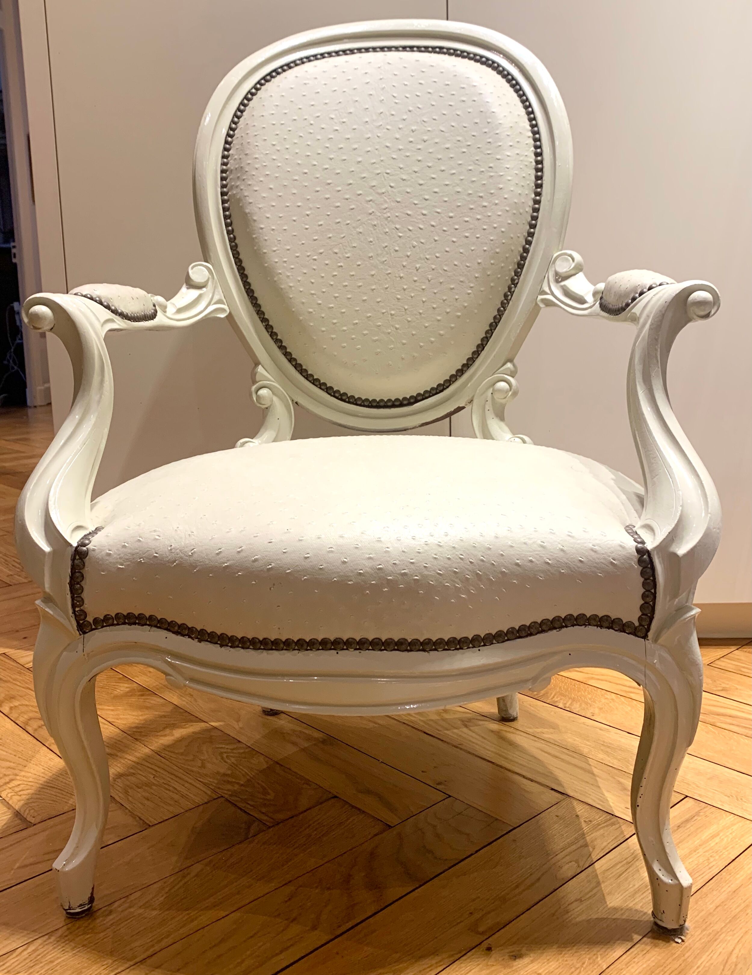 Authentic Napoleon III medallion armchair