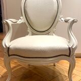 Authentic Napoleon III medallion armchair