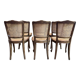 Suite de 6 chaises de style Louis XV en noyer et cannage