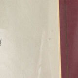 Botanical poster, P-J Redouté, brass frame