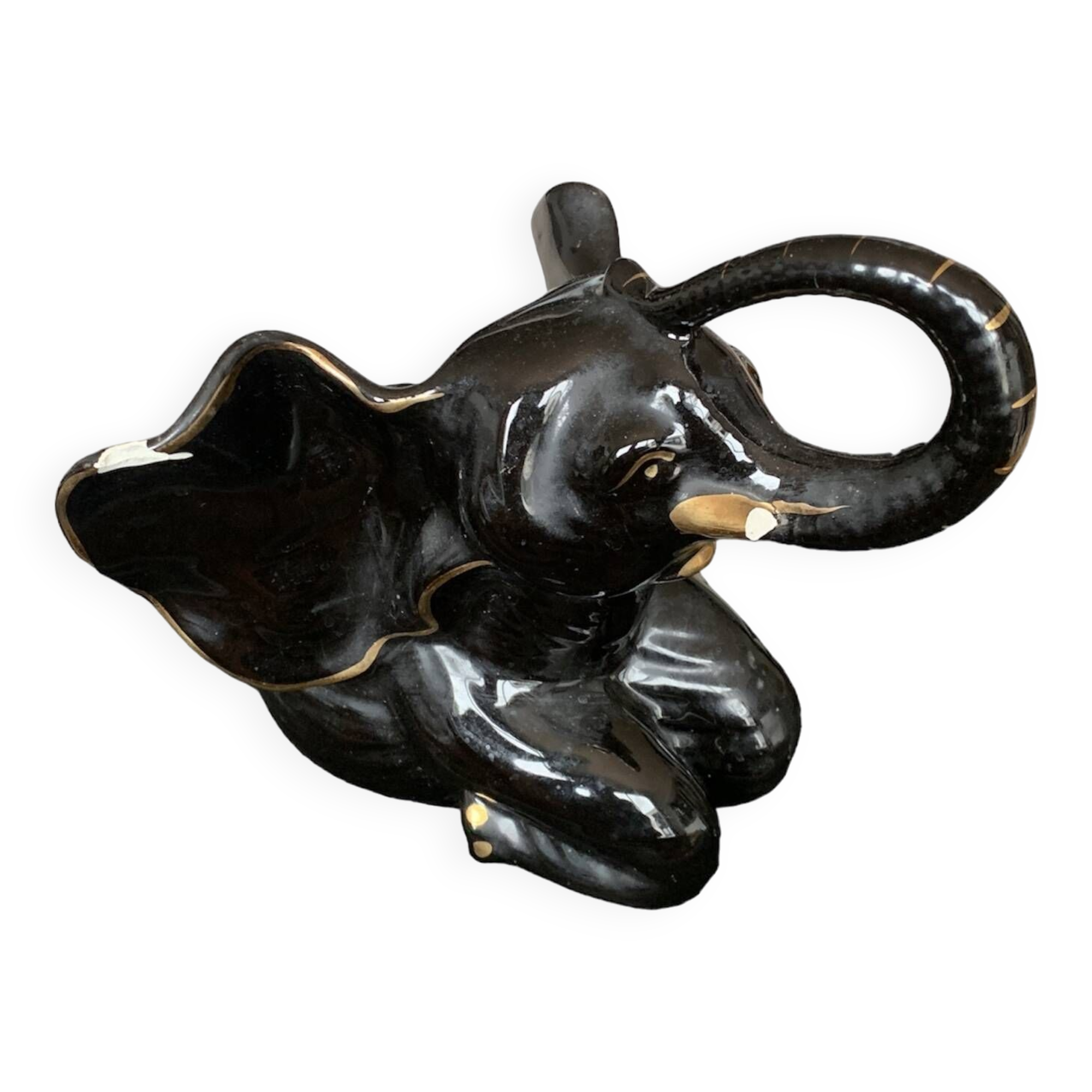 Black elephant flower pot or other ceramic