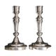 Pair of Christofle silver metal candle holders.