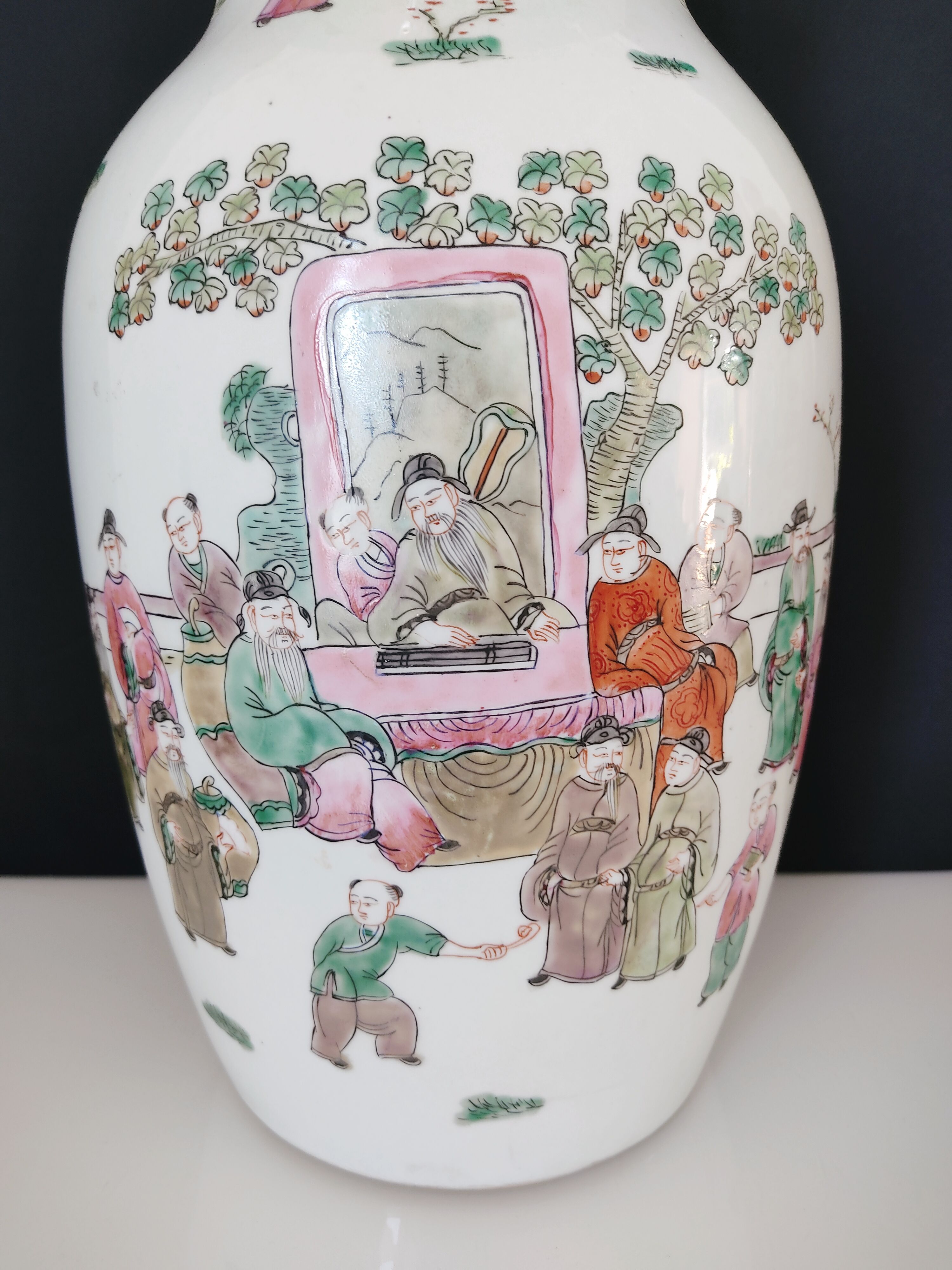 Chinese vase porcelain decoration characters