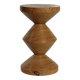 Totem stool carved from solid wood – Brutalist & Organic style