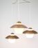 Vintage three-arm ceiling pendant – opal glass and brass – Bent Karlby –1950/60s