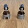 A PAIR OF CANDLEHOLDERS SIGNED "SCANDINAVIAN DESIGN" 1950.