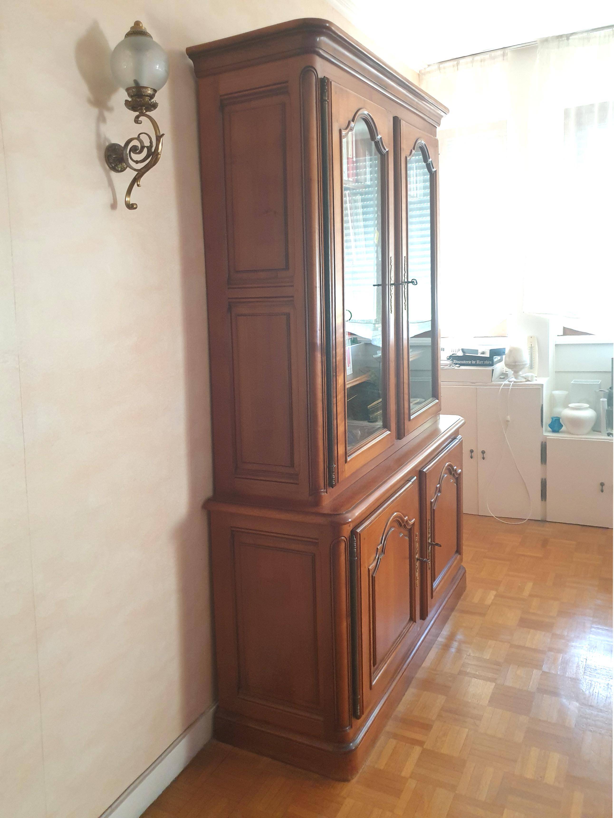 Library with 2 bodies in cherry wood