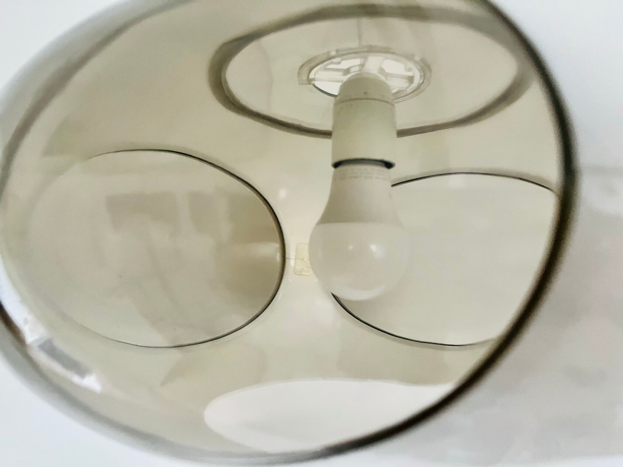 Vintage White Bug Eye - Space Age Pendant - Massive