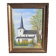 Oil on isorel depicting a church from Northern Europe.