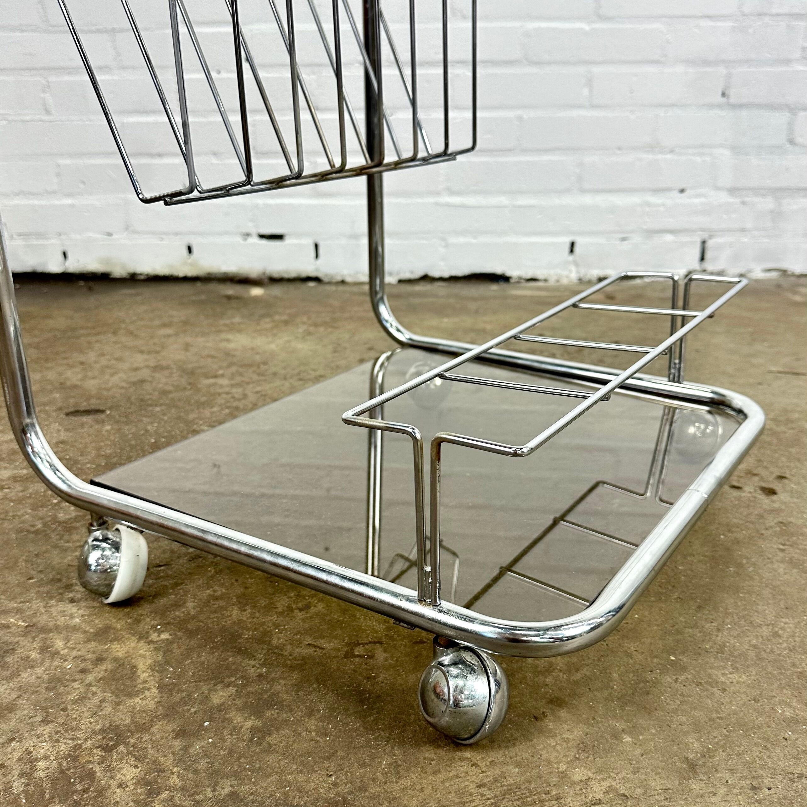 Chrome serving trolley