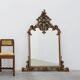 Grand miroir en bois doré de style rococo, Belgique, 20e siècle