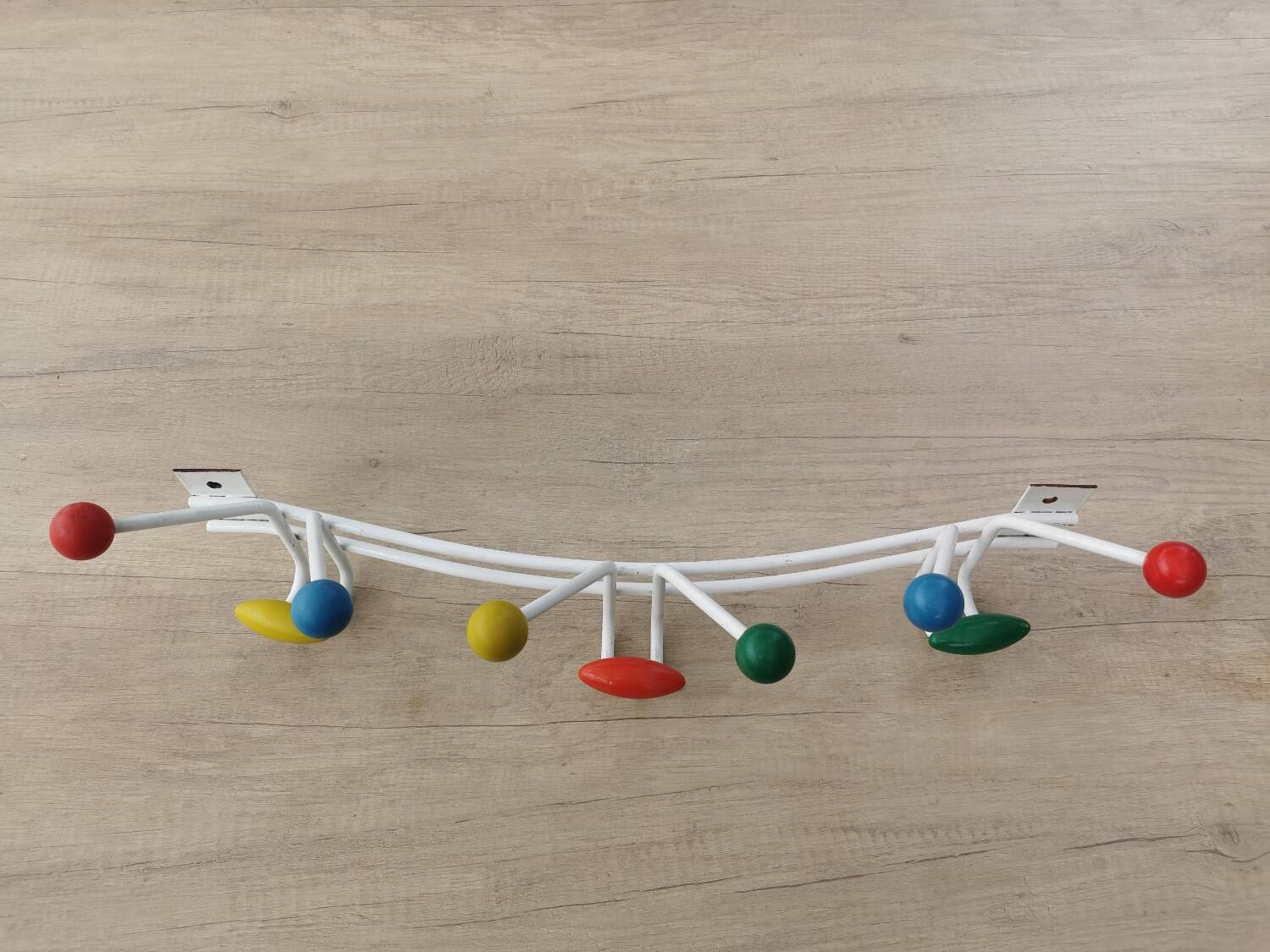 Large vintage coat rack in POP colors