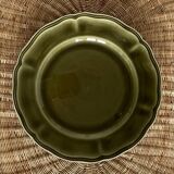 5 Lunéville Moss Green dessert plates.