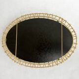 Erdecor Escaut retractable mirror tray • Gilded with fine gold • 1950