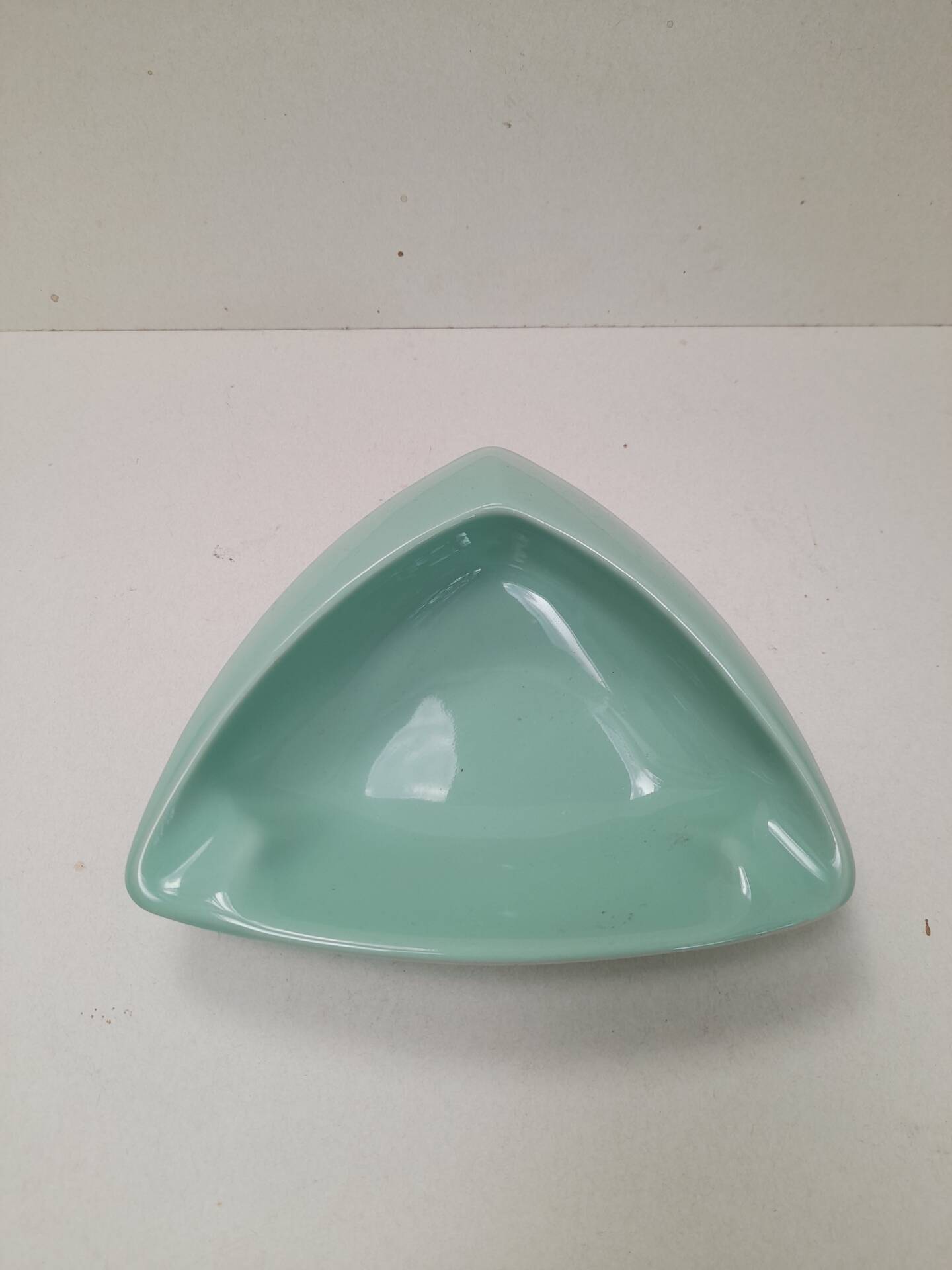 Beautiful turquoise ashtray from the 1950s.