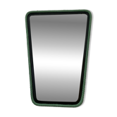 Asymmetrical mirror in wood and rope from the 50s