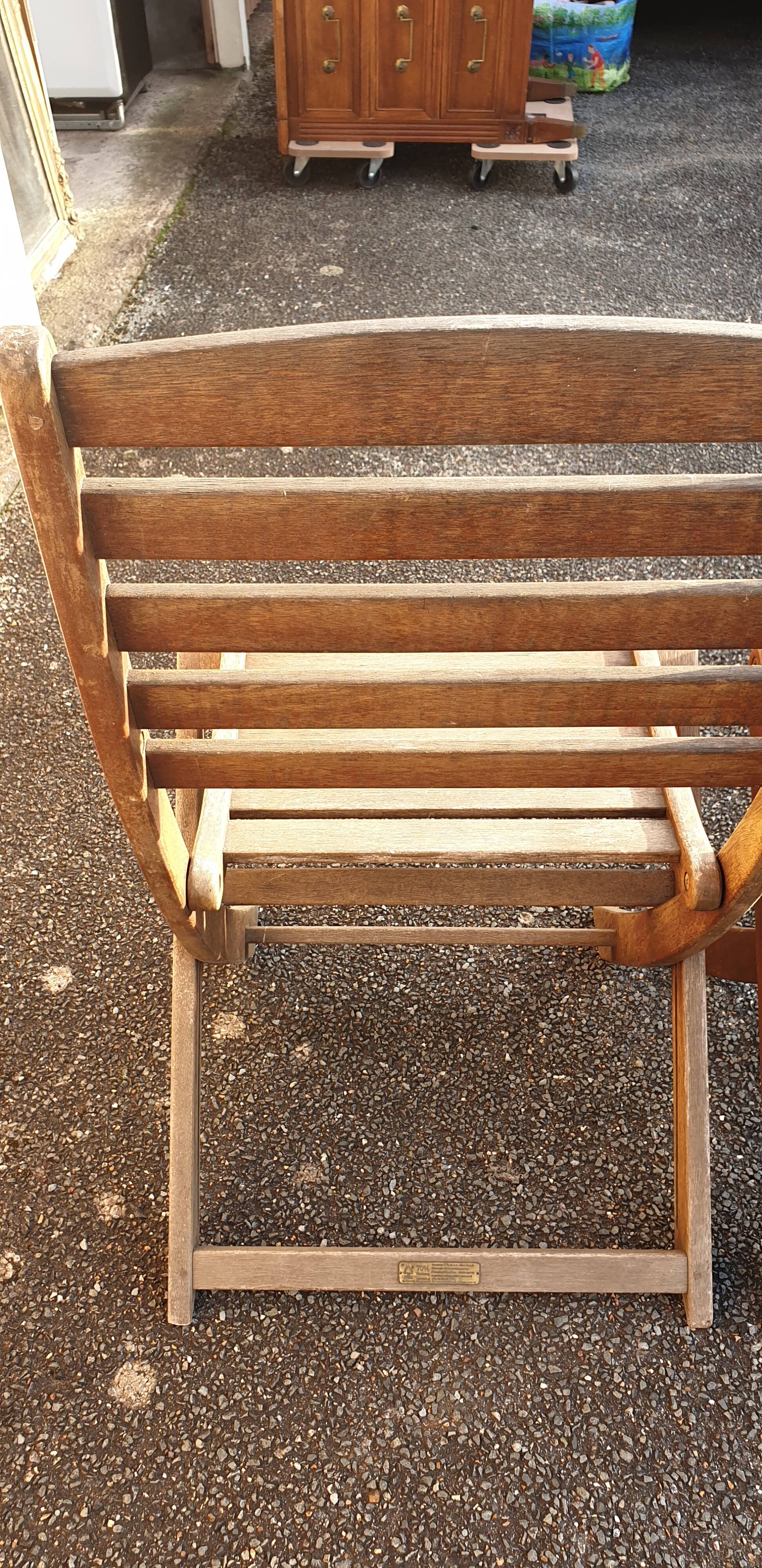 4 teak garden chairs