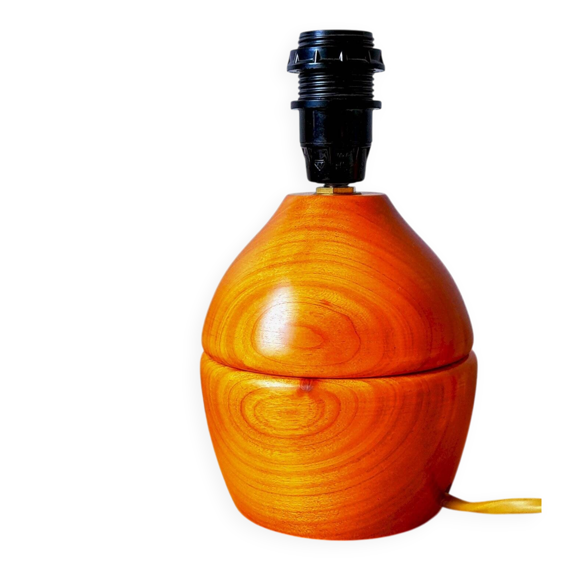 Scandinavian wooden lamp base 1970