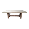 Brutalist solid oak coffee table